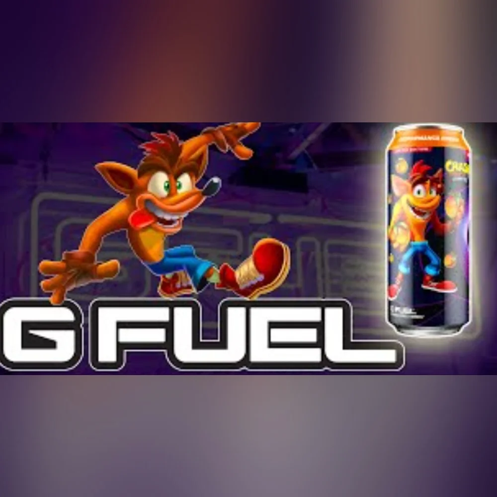 Crash Bandicoot Limited Edition Wumpa Fruit G Fuel 16oz Can 🎮 Sony PlayStation